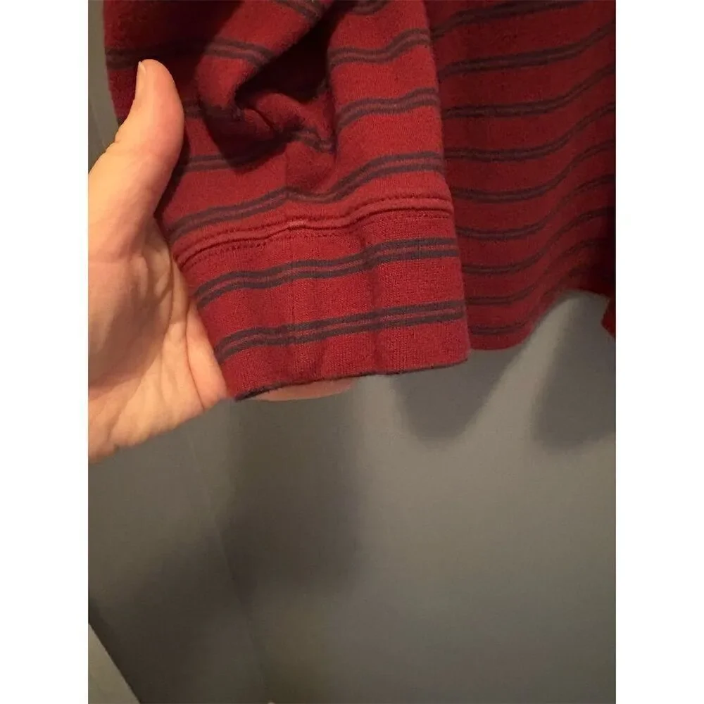 LL Bean Men's XL Striped Mock Turtleneck Long Sleeve Shirt Multicolor - Picture 3 of 7
